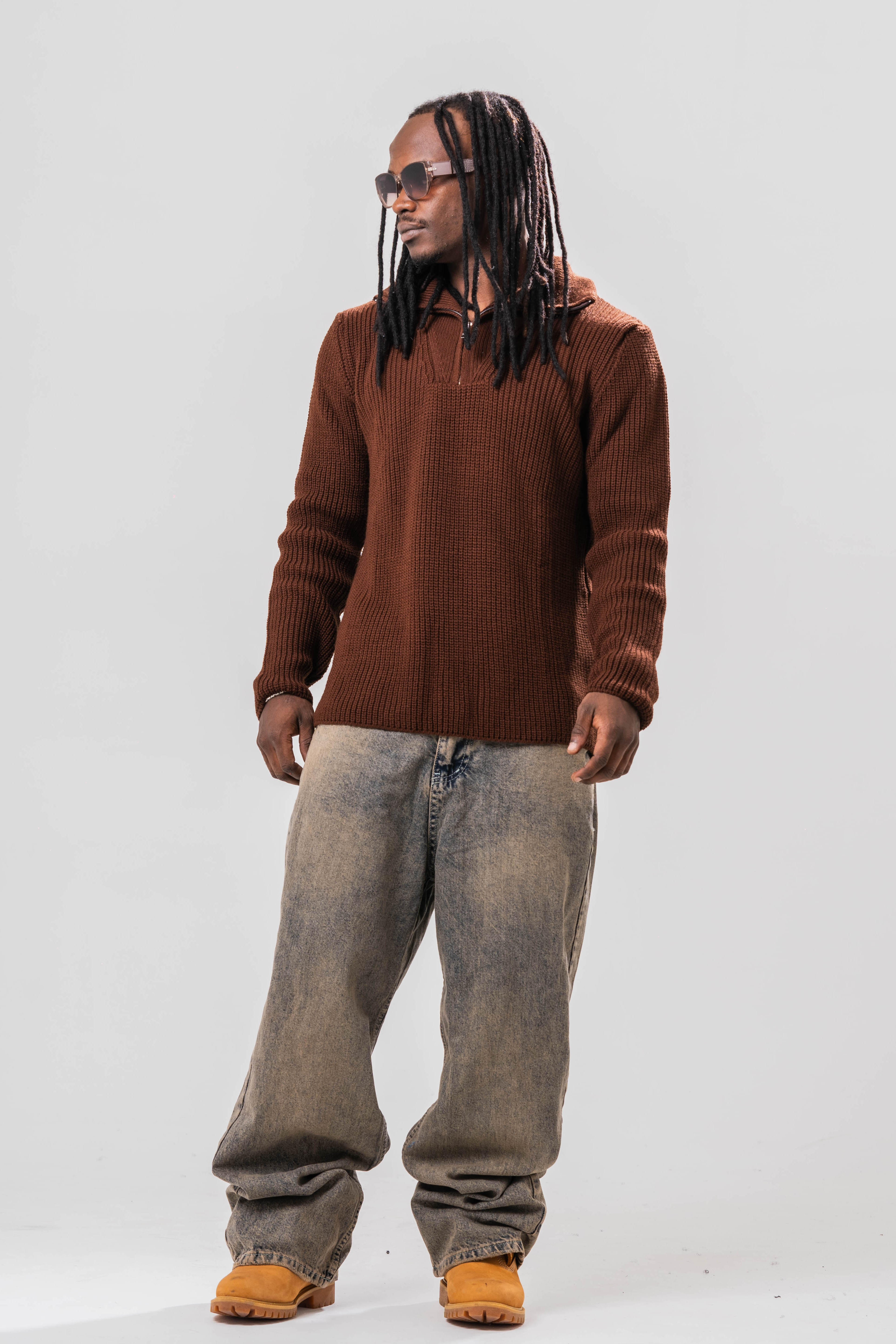 ZIGGY ZAZA ボーダースウェット　ブラウン　2-3 ZIGGY ZAZA ボーダースウェット ブラウン 2-3 ZIGGY ZAZA ボーダー