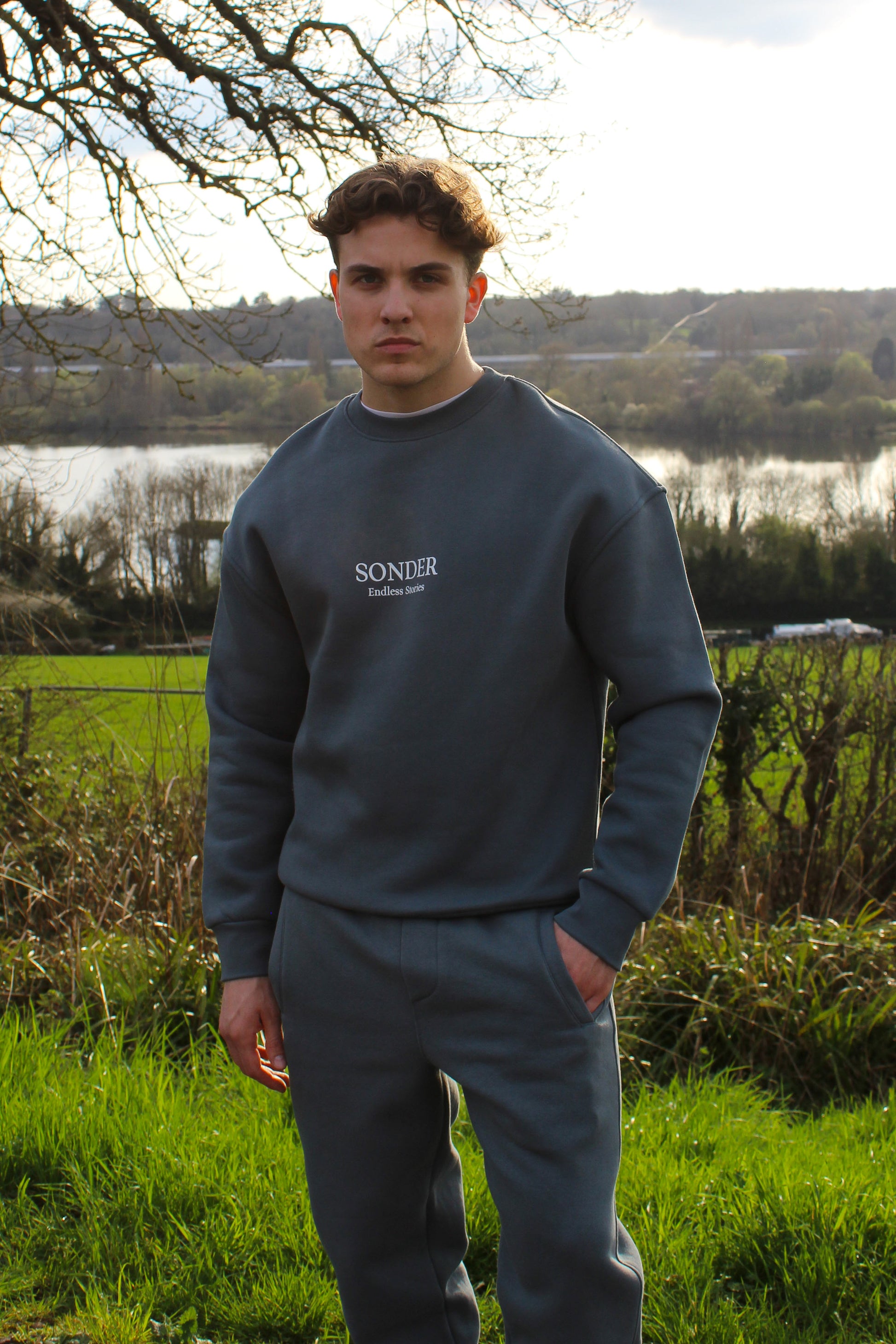 Sonder Signature Series sweatshirt - full tracksuit shadow grey 