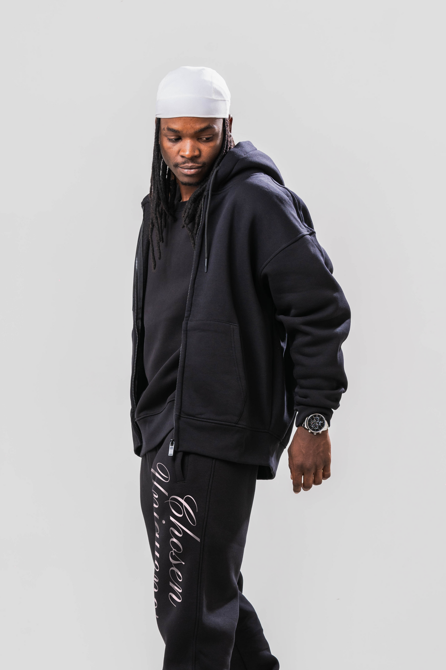 Sonder Studios Joggers Hoodie full black tracksuit, front image