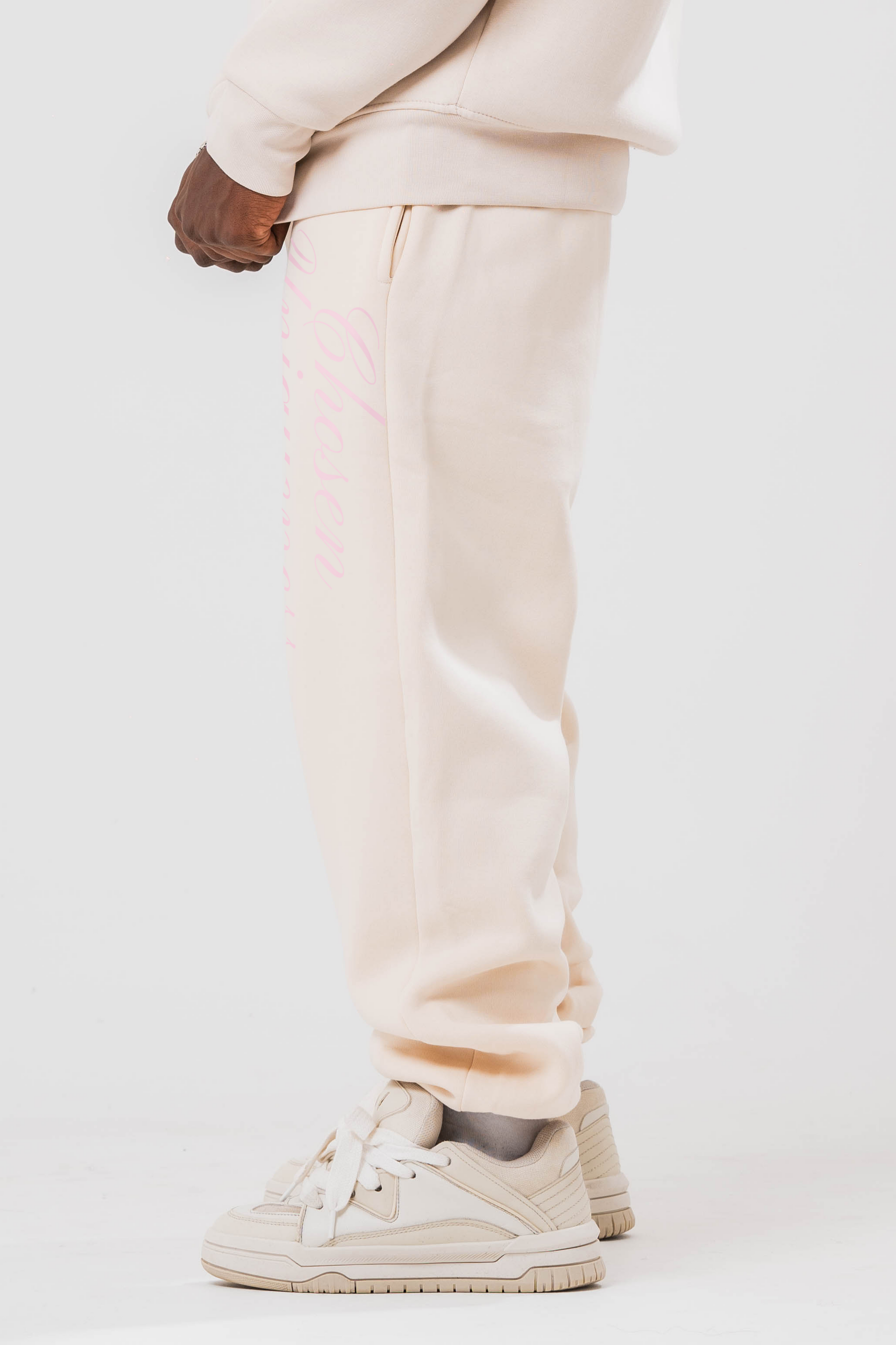 Sonder Studios Joggers Hoodie full Beige tracksuit, Side image