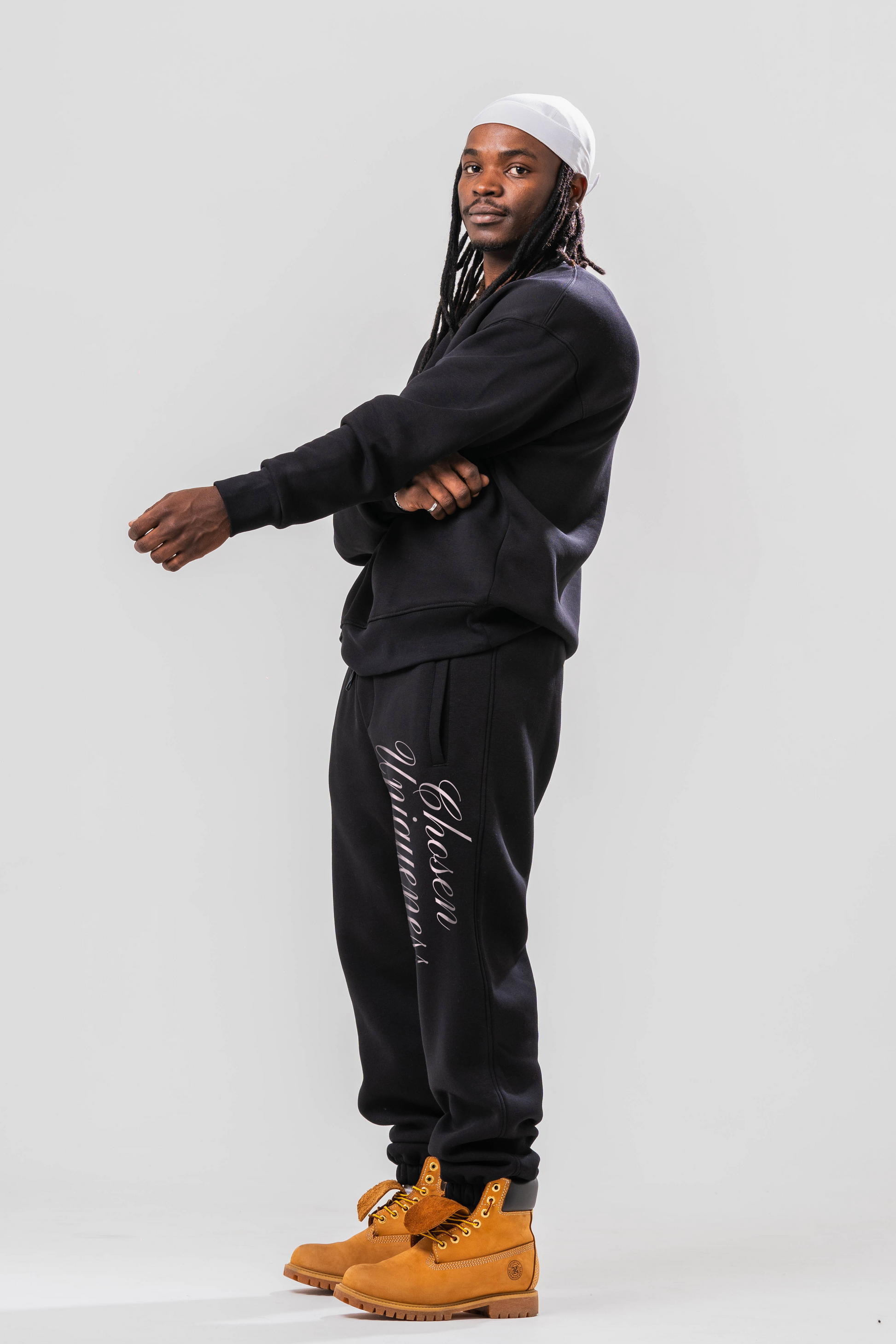 Sonder Studios Joggers Hoodie full black tracksuit, front image