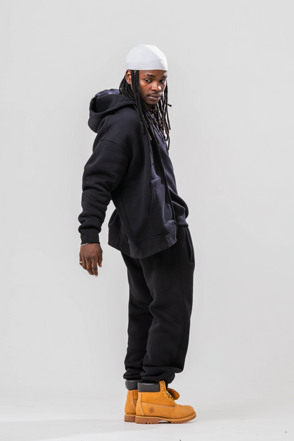 Sonder Studios Joggers Hoodie full black tracksuit, Side image