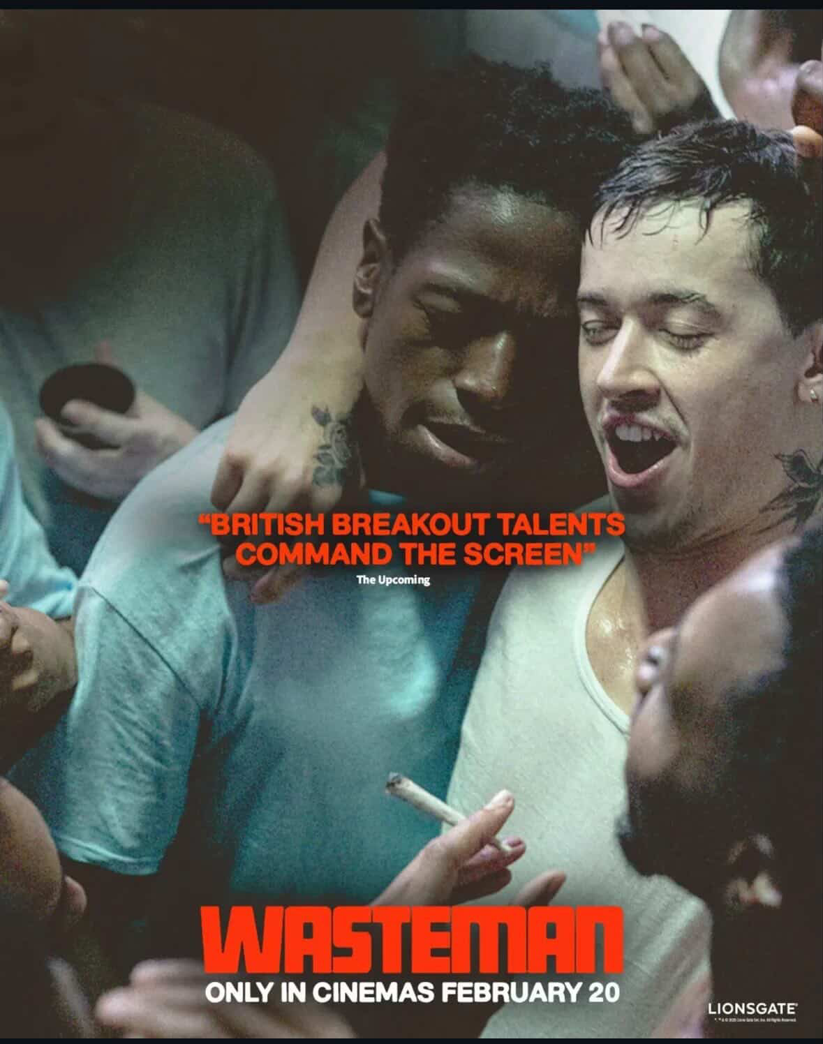 Movie poster for 'Wasteman' featuring two men in a crowd with promotional text. Remi is featured in the bottom right corner